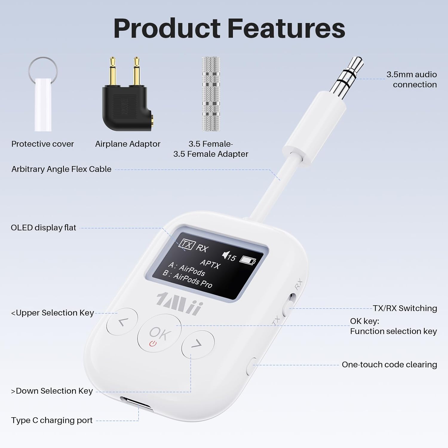 1Mii SafeFly Min+ Bluetooth Transmitter & Receiver