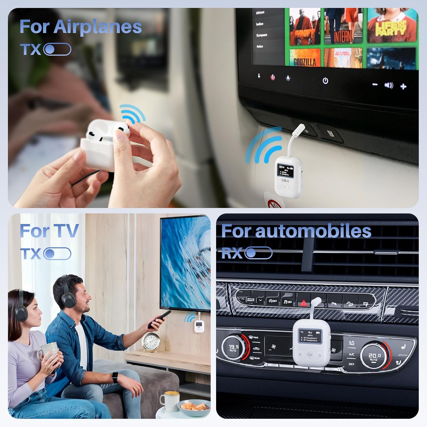 1Mii SafeFly Min+ Bluetooth Transmitter & Receiver