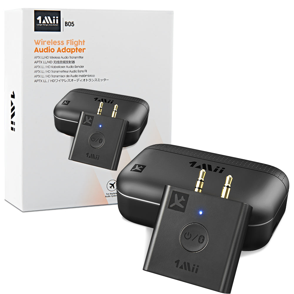 1Mii Airplane Bluetooth Adapter for Headphones,for Any 3.5mm Jack on Airplanes