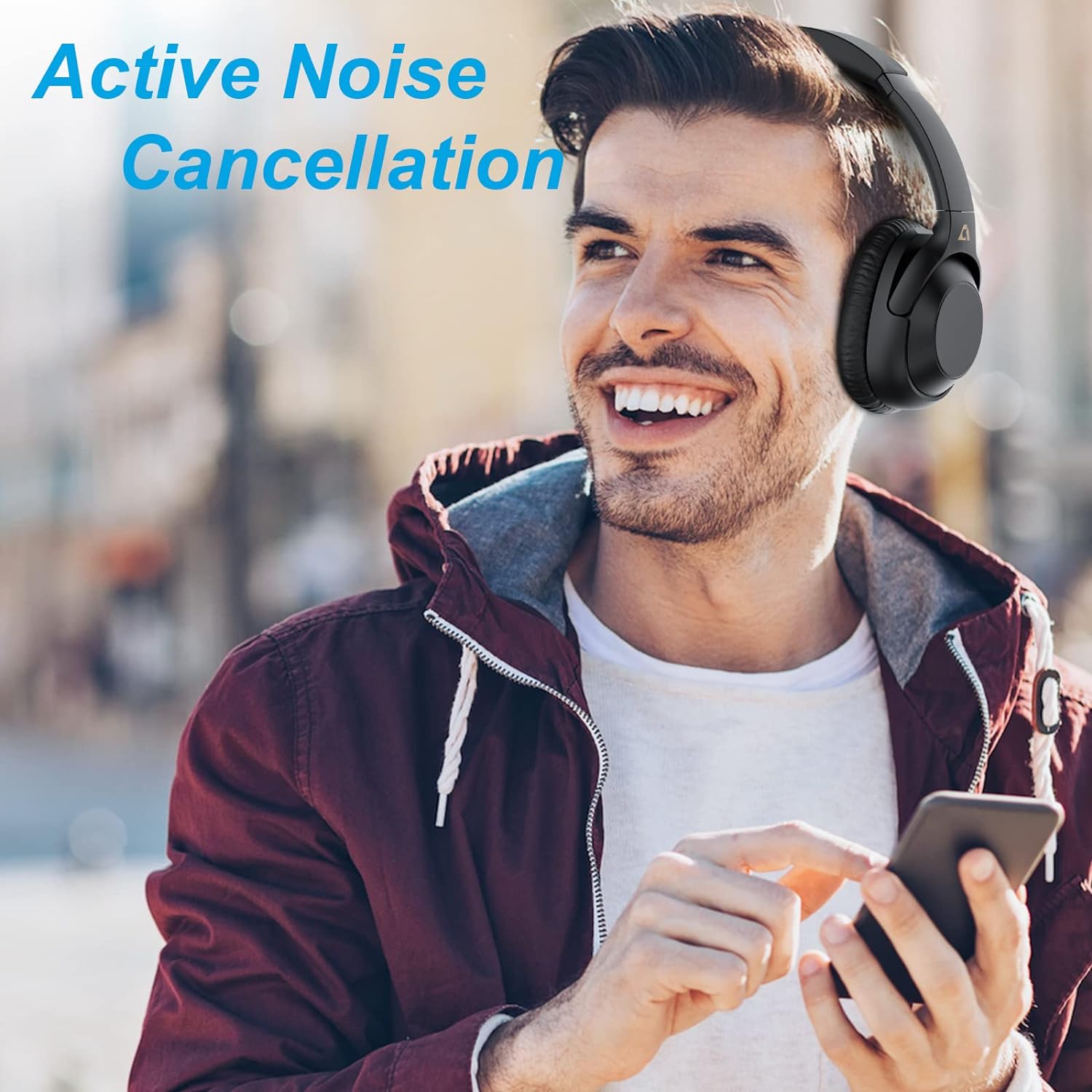 Ankbit E500 Bluetooth Active Noise Cancelling Headphones