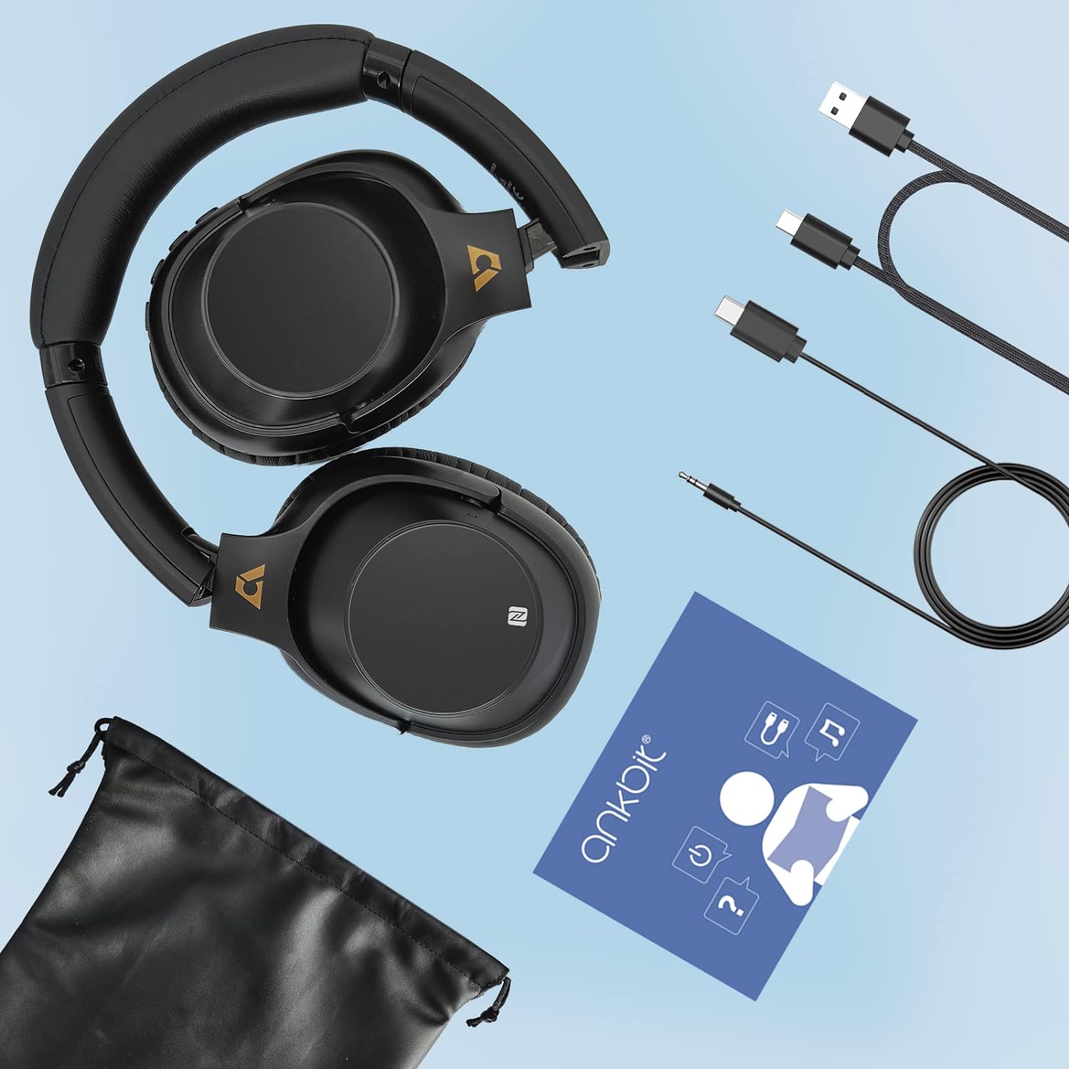 Ankbit E500 Bluetooth Active Noise Cancelling Headphones