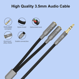 3.5mm Male to 2 Female Stereo Audio Cable - 1mii.shop