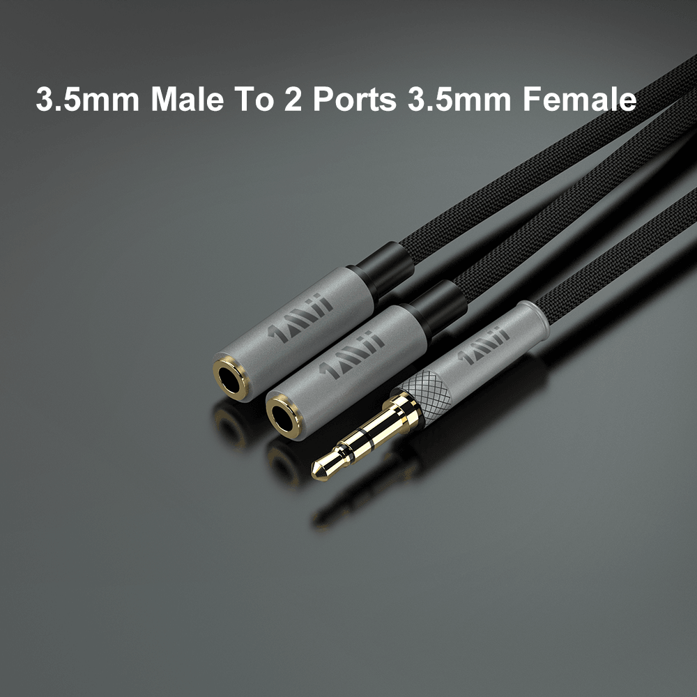 3.5mm Male to 2 Female Stereo Audio Cable - 1mii.shop