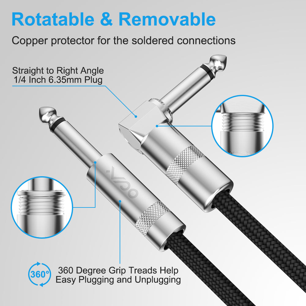 Gitarrenkabel 10FT Kabel für elektrische Instrumente