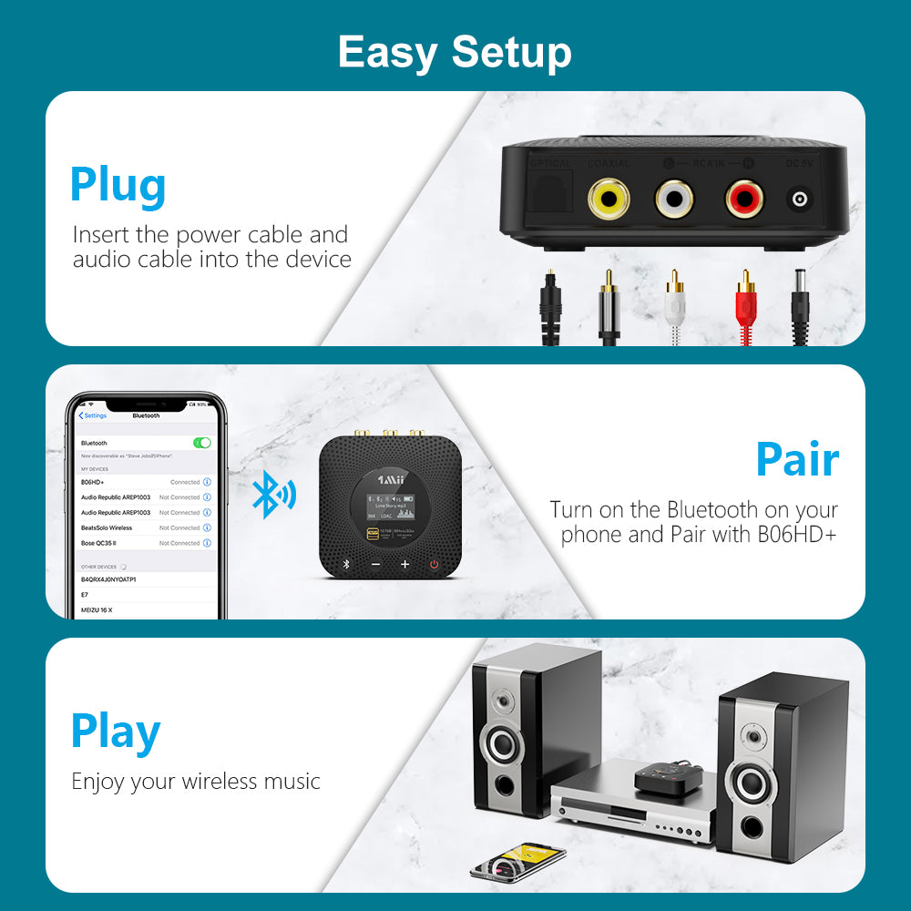 B06HD+ Bluetooth Audio Receiver